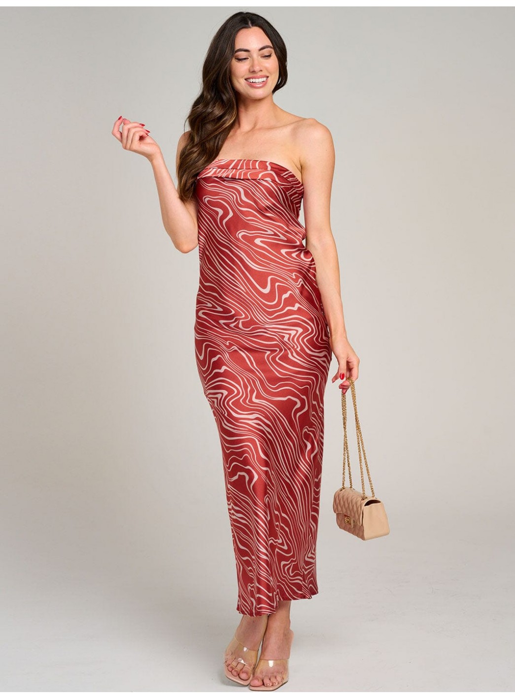 WOMEN'S SLEEVELESS OPEN BACK PRINTED TUB...